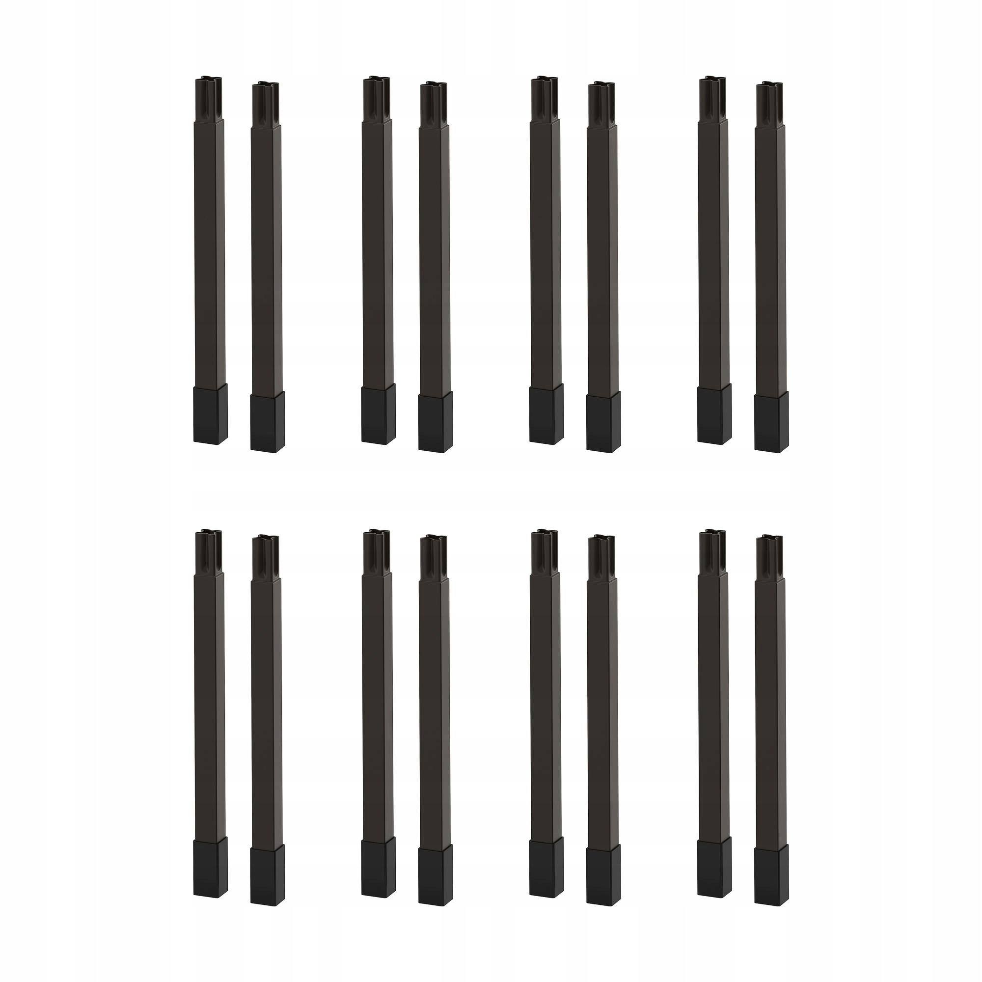 8 ks Nastavitelné nohy pro nábytek Antracit 22-24.5 cm 2 kusy