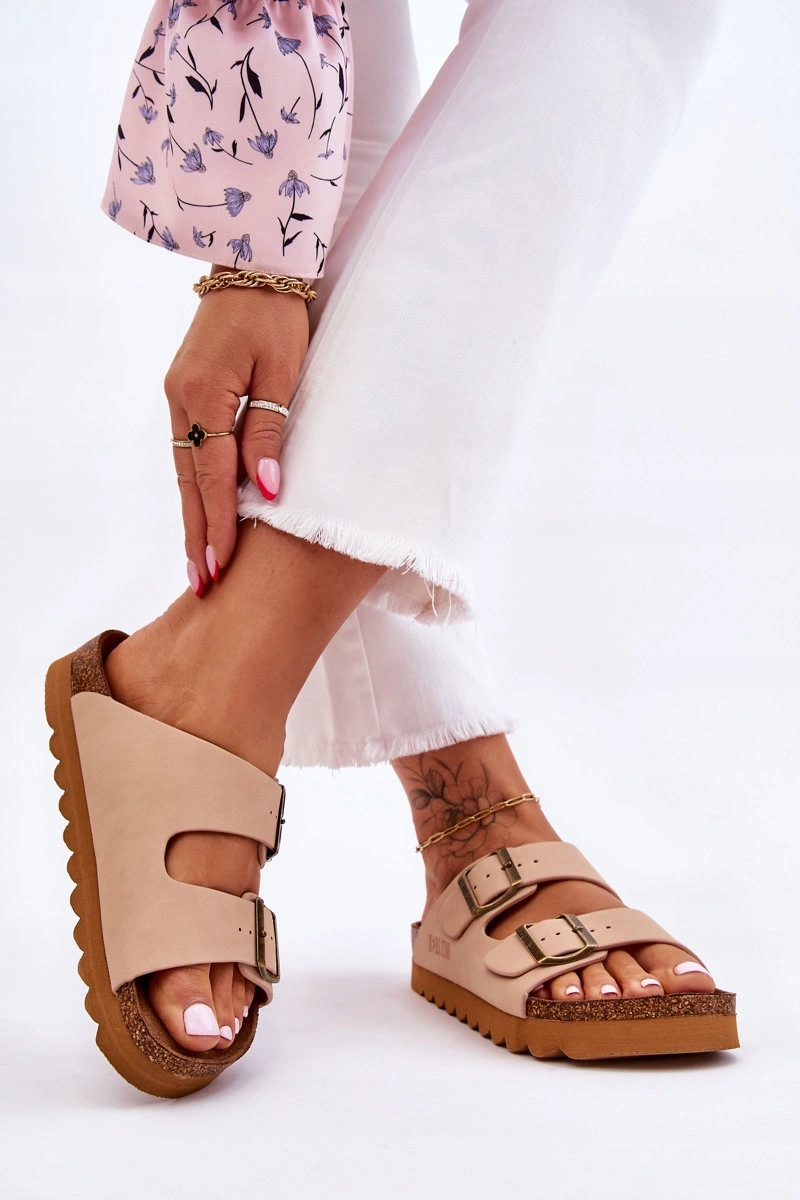 KLASYCZNE DAMSKIE KLAPKI BIG STAR LL274478 BEŻ 38 Kolor beżowy