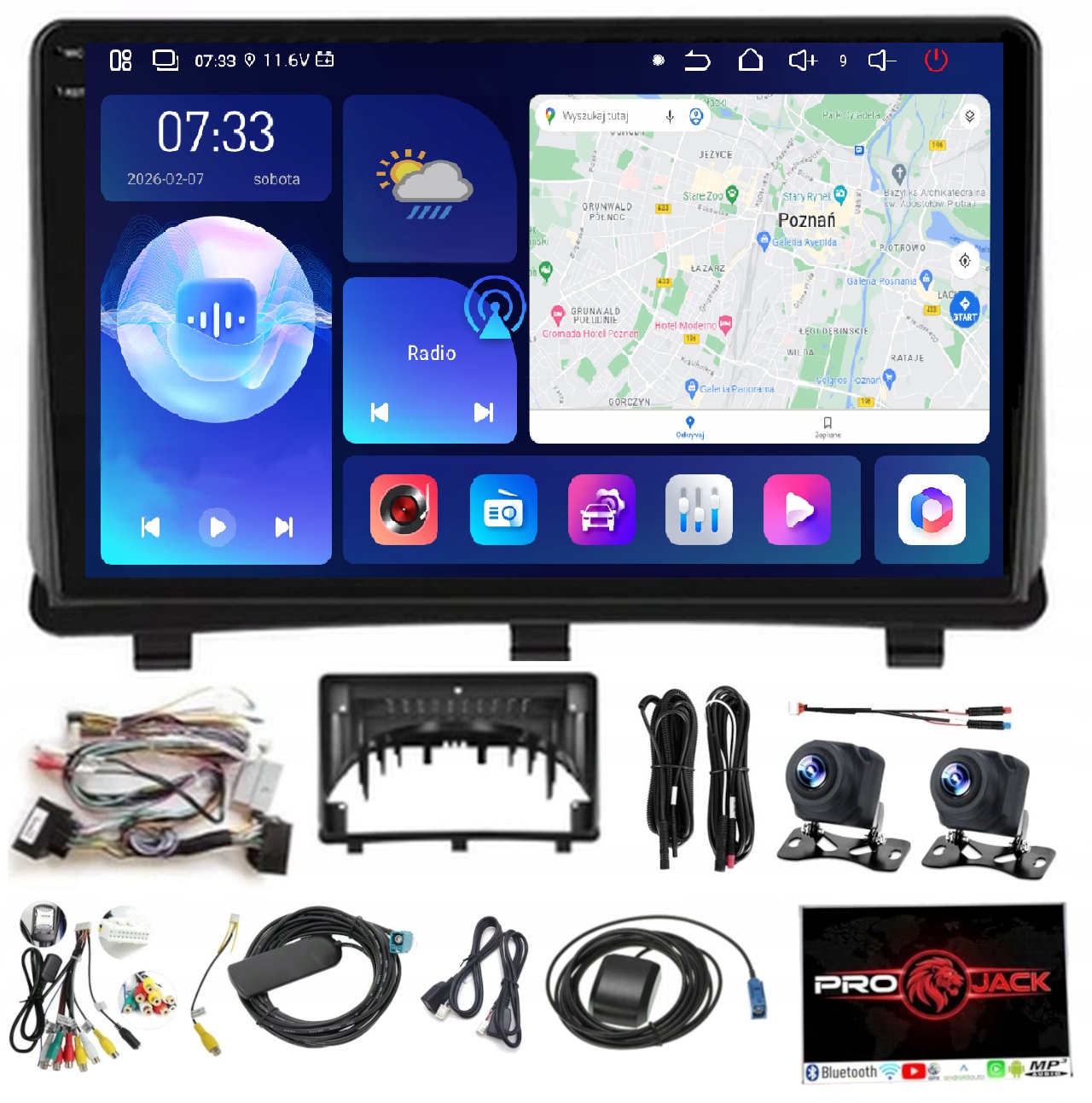 Rádio Gps Android Bt Opel Antara 2007-2012 Carplay Usb 6GB 128GB Sim