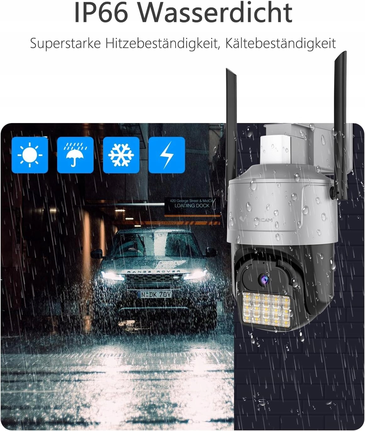 VSTARCAM Kamera Zewnętrzna 3K 5G 360° WiFi 100ft Nocne Widzenie Audio — miniatura 4