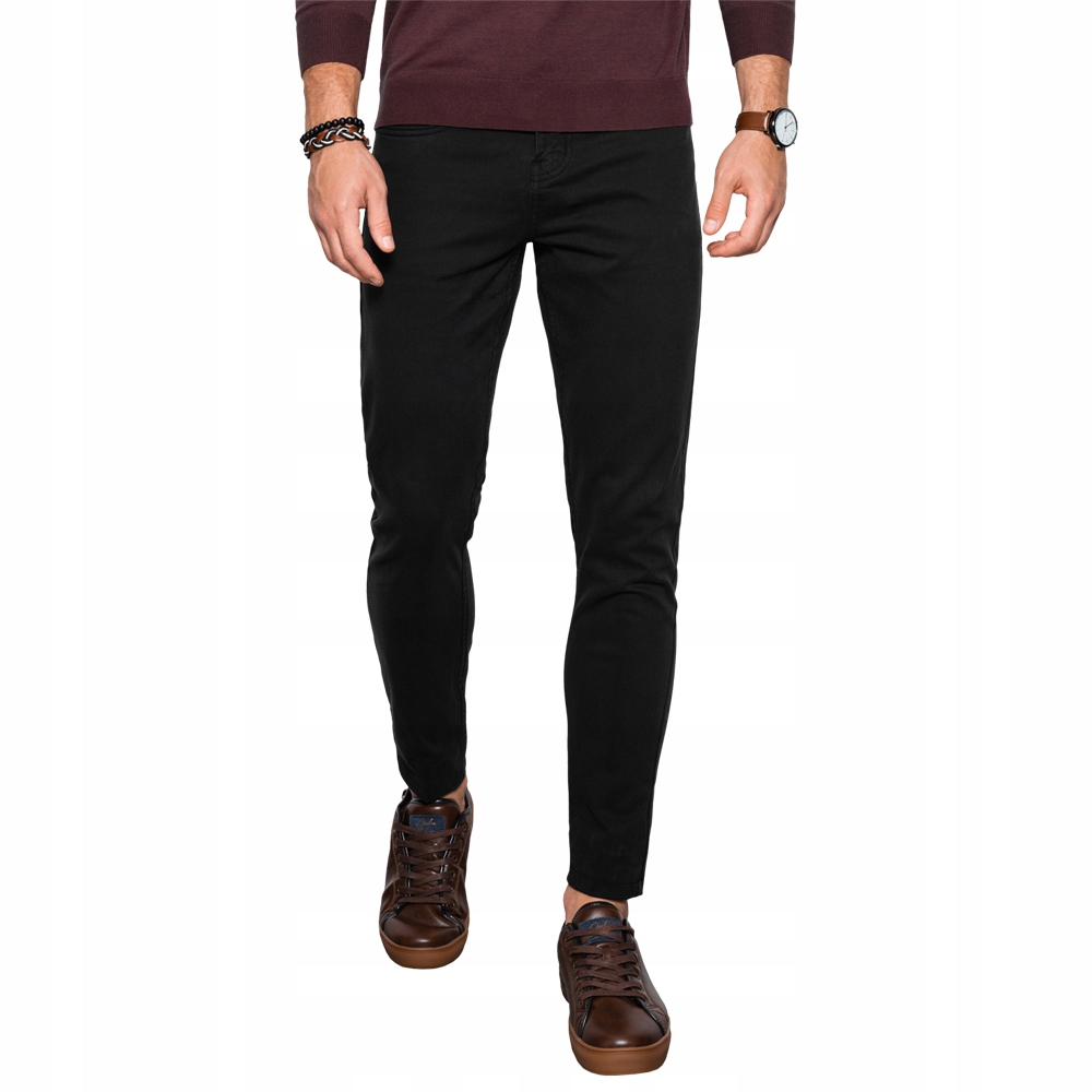 

Spodnie męskie chino casual P1059 czarne S