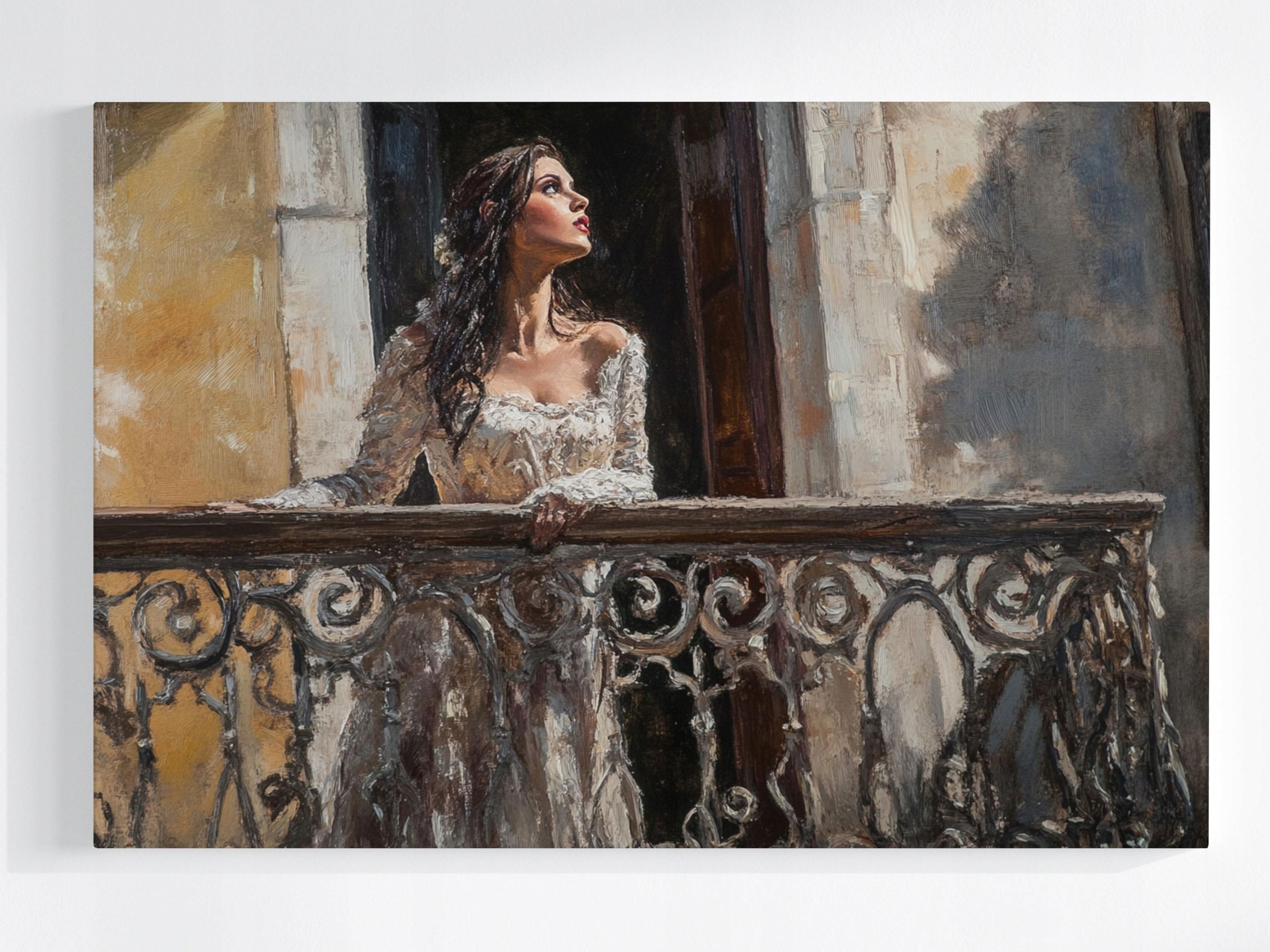 Obraz Na Plátně Canvas Portrét Postava Žena Julia Romeo Balkon 120x80