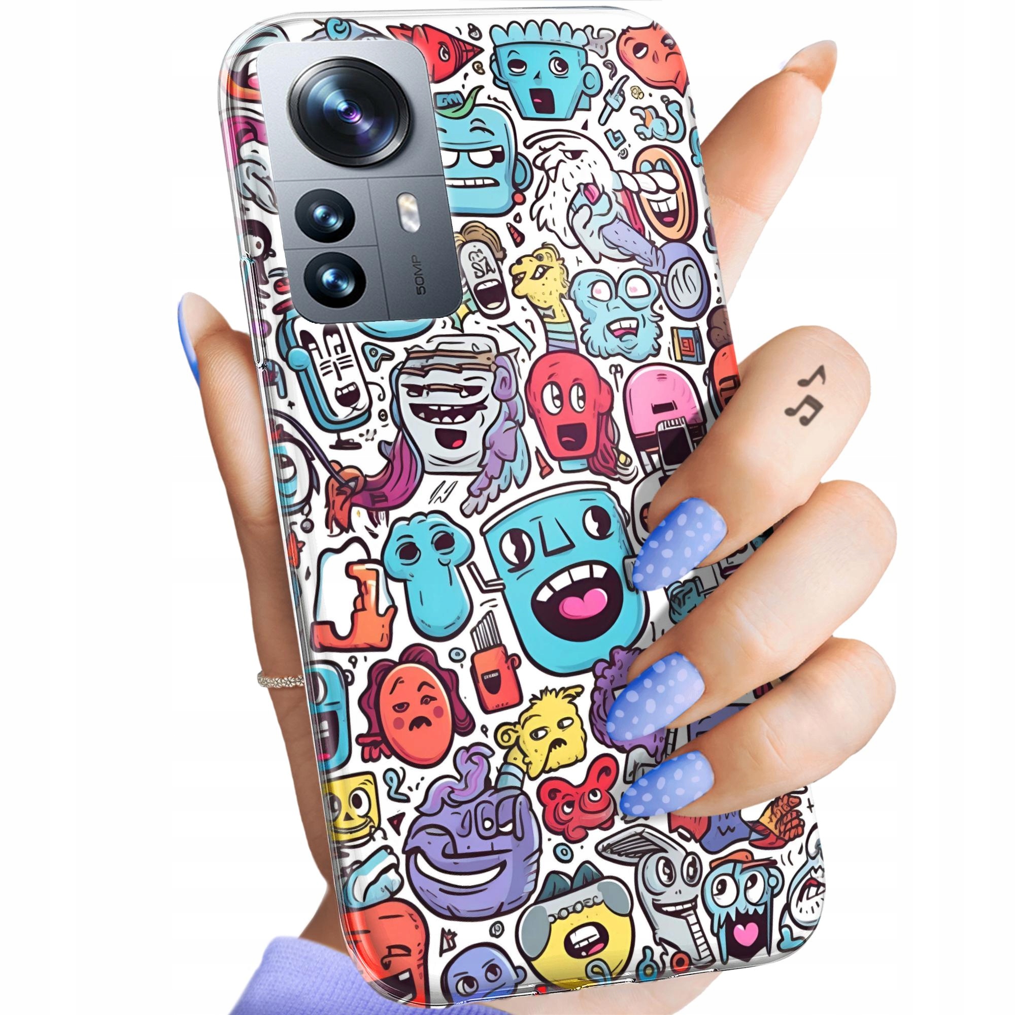 Etui Do Xiaomi 12 Pro 12S Pro Doodle Zwierzęta Potwory Rysunki Case