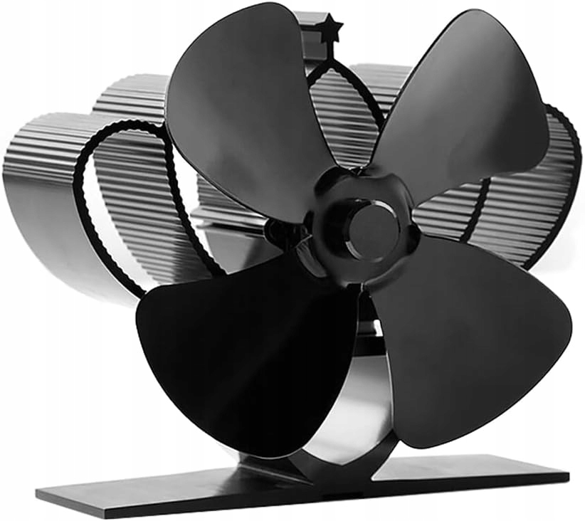 Miniaturní 4-lopatkový ventilátor do pece, ventilátor napájený teplem
