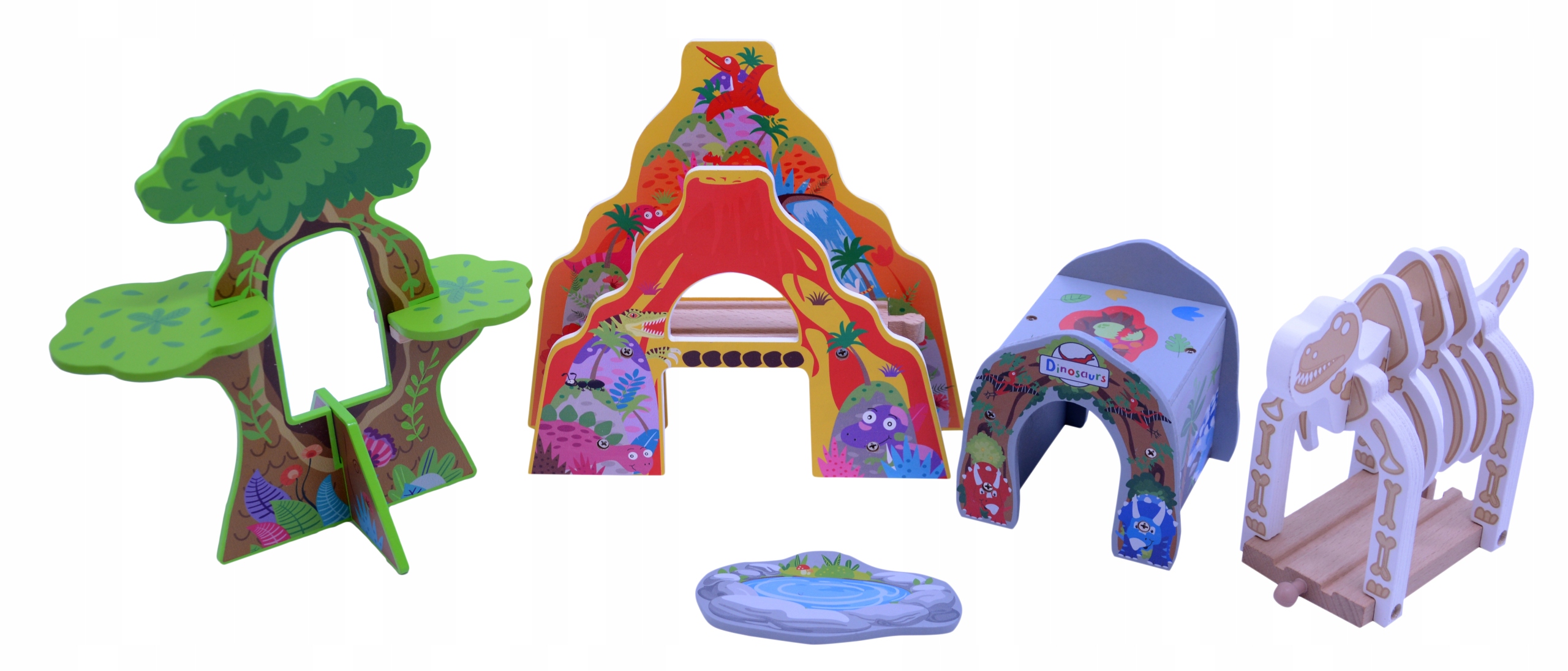 Ogromna Drewniana Kolejka Bartek 80 Elementów Wiek dziecka 3 lata +