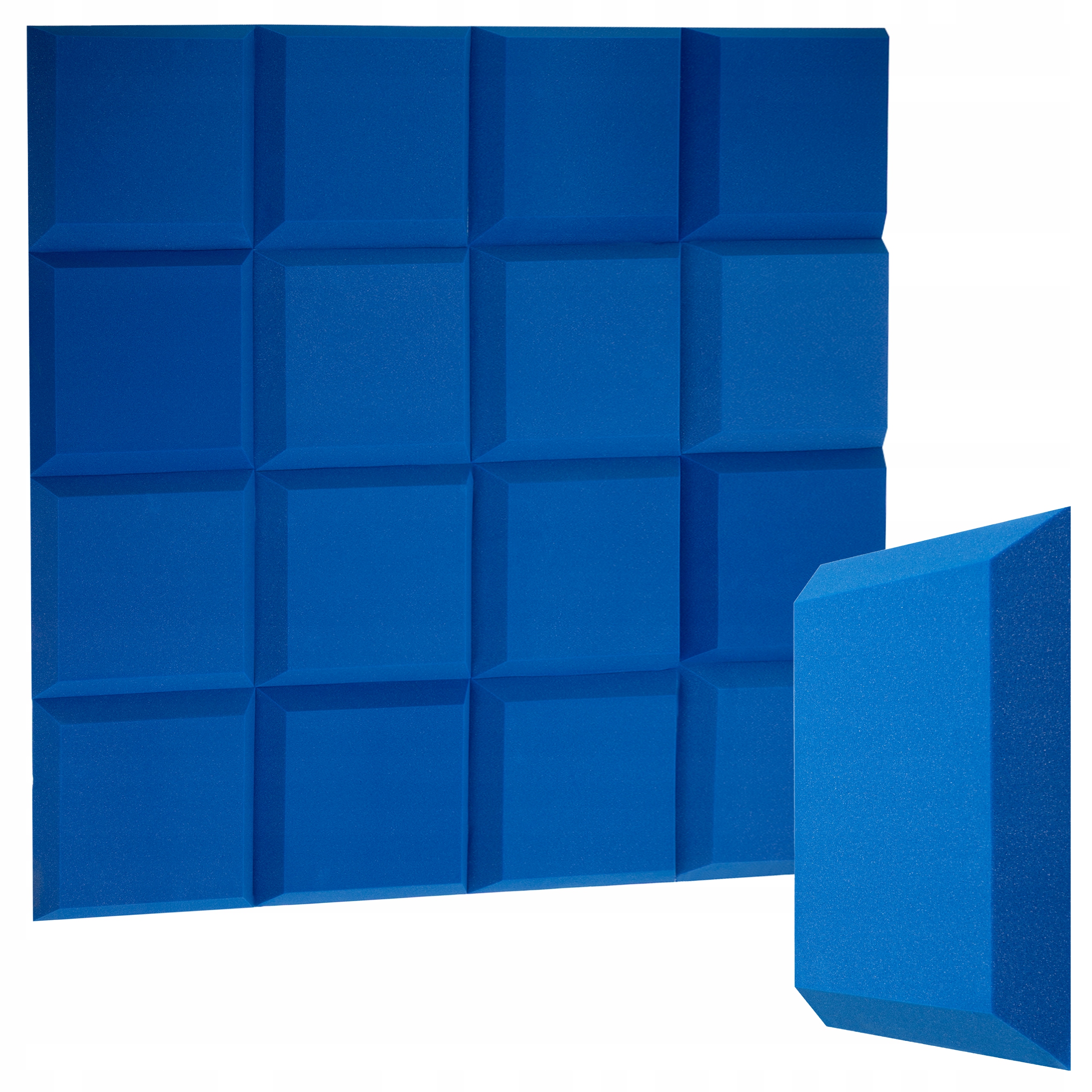 Štvorcové panely na stenu Bitmat Trapez akustická čokoládová kocka 5 cm