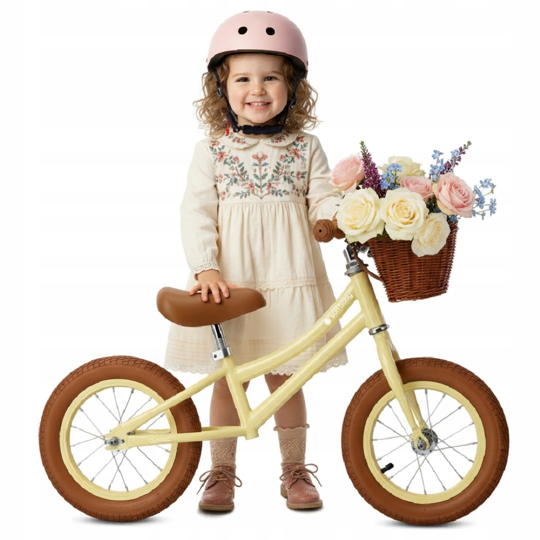 Rowerek biegowy dla dzieci Rower Koszyk Lekki 3,9 Retro pompowane Classic