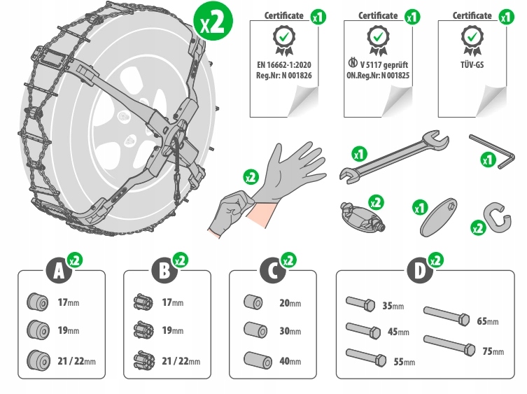 Łańcuchy śniegowe Pilot-Pro P5 I 255/35R20 EAN (GTIN) 5906505142687