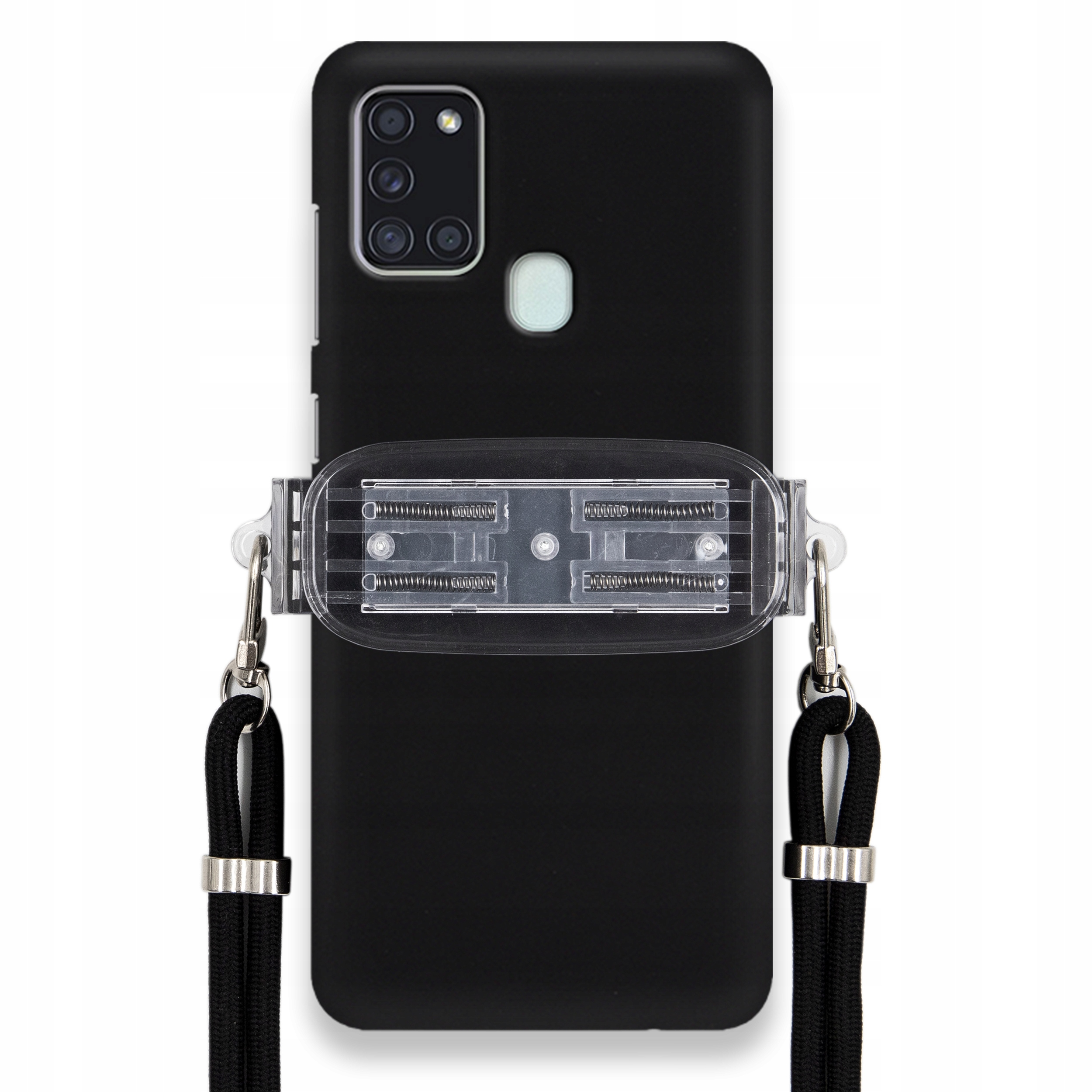 Pouzdro Pro Samsung A21S Smooth Case Ochranná Rukojeť Univerzální Černá Šňůra