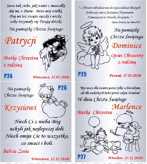 Łańcuszek Srebrny 925 Medalik Aniołek Grawer Motyw Aniołek