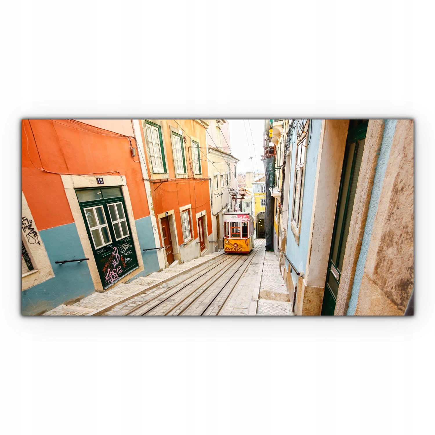 

Fotoobraz na płótnie 140x70 Kolejka Linowa Lizbona