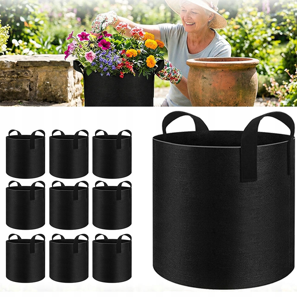 10SZT Worek Torba Doniczka Do Sadzenia Uprawy Ziemniaków Warzyw