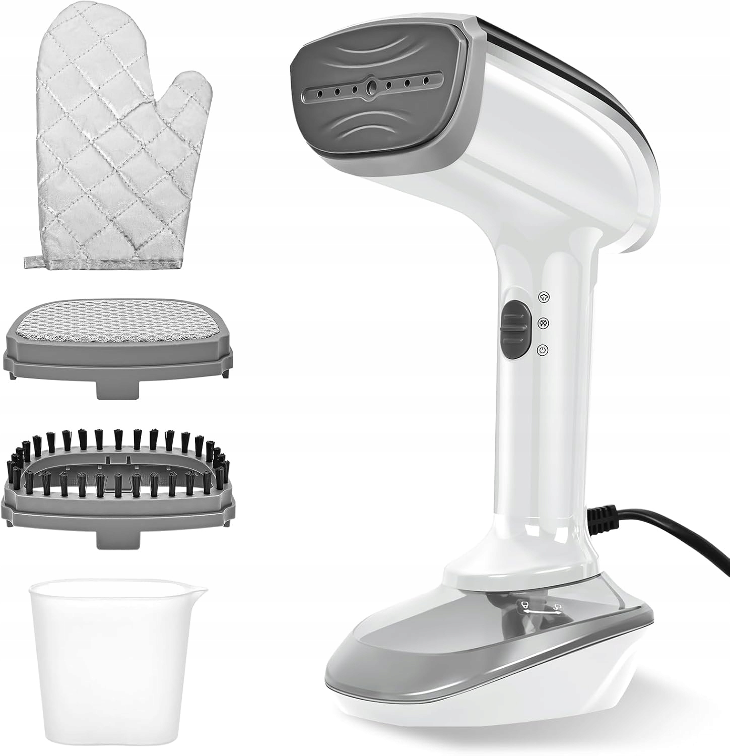 Napařovač Oděvů 2V1 1800 W Keramická Žehlicí Plocha 25 G/min Nádržka 300 ML Led