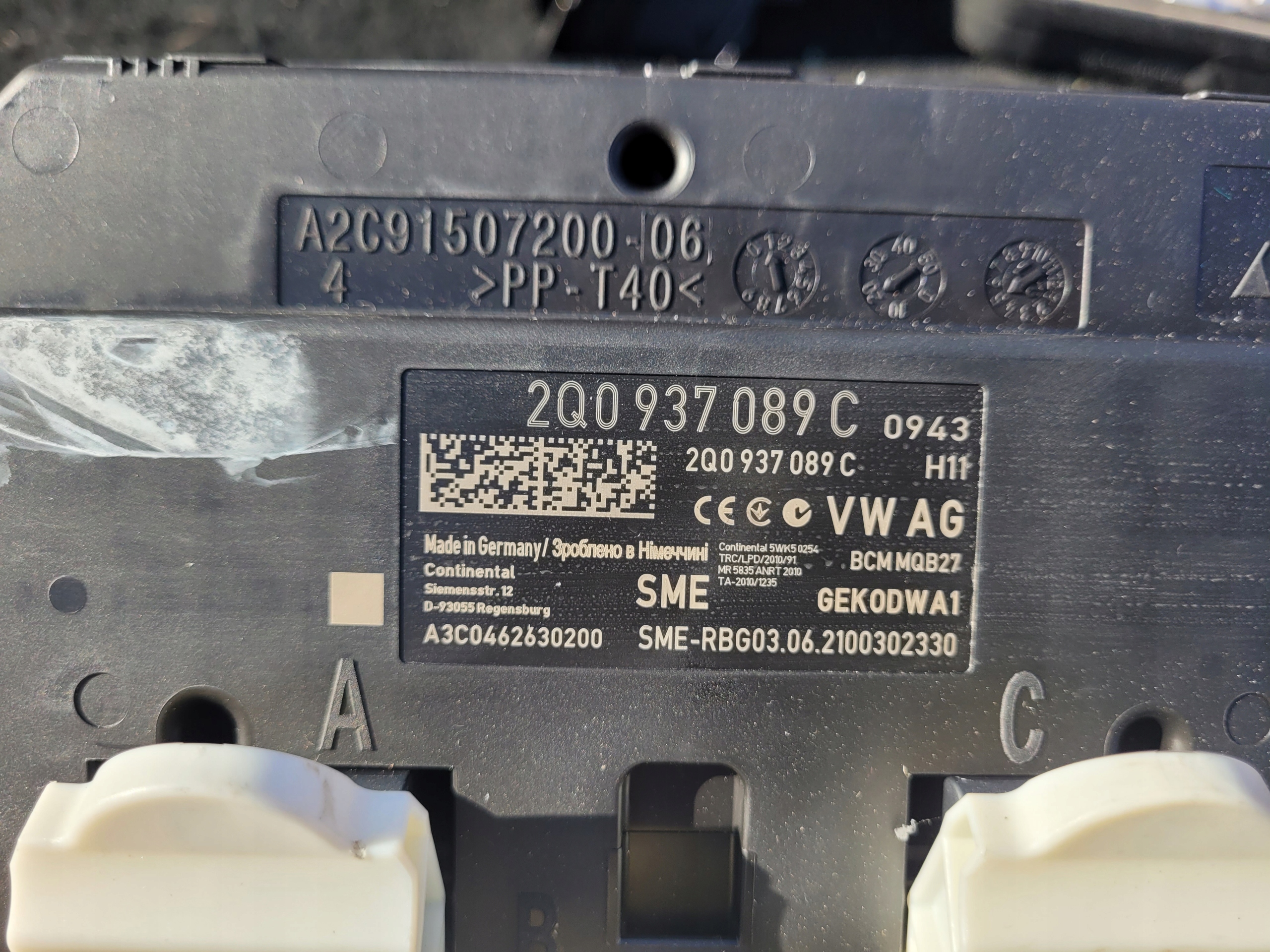 comfort control unit SEAT ARONA 2q0937089c