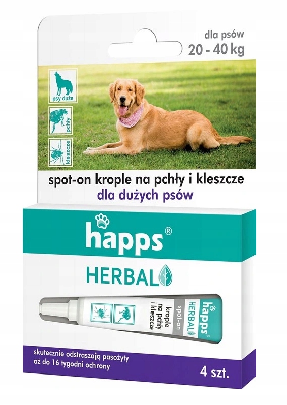 

Happs Krople Na Pchły Kleszcze Dla Dużych Psów