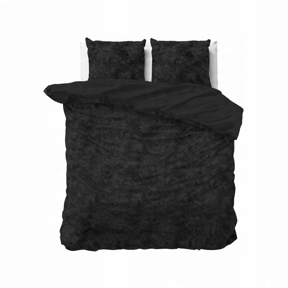 

200x220 Velvet Uni czarny kpl pościeli