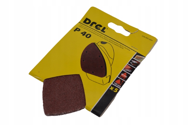 PAPIER ŚCIERNY NA RZEP DELTA ŻELAZKO GR240 5szt Marka Drel