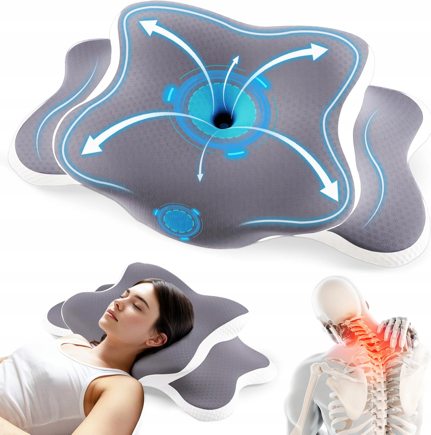 Poduszka Motylek Ortopedyczna Ergonomiczna Dopasowuje Się Do Pozycji Snu