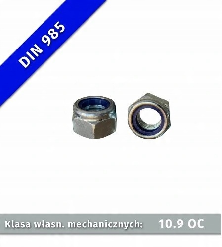 

Nakrętka samoham. M 8-10 oc.B Din 985 10 szt
