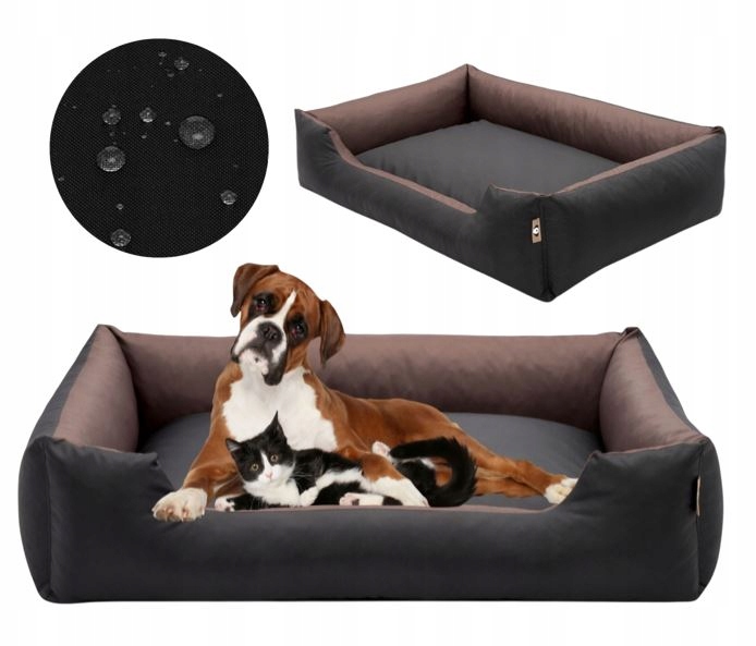 Legowisko dla psa 100x75 XXL materac kanapa poducha posłanie sofa Brąz