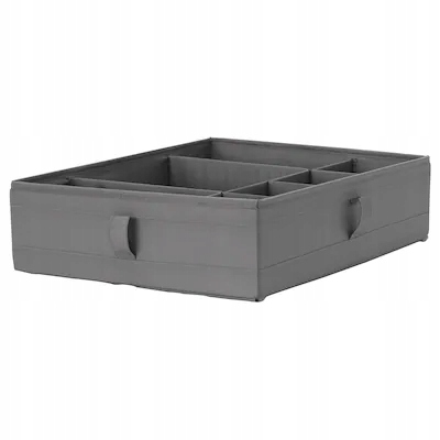

Ikea Skubb Pudełko z przegrodami szary 44x34x11 cm