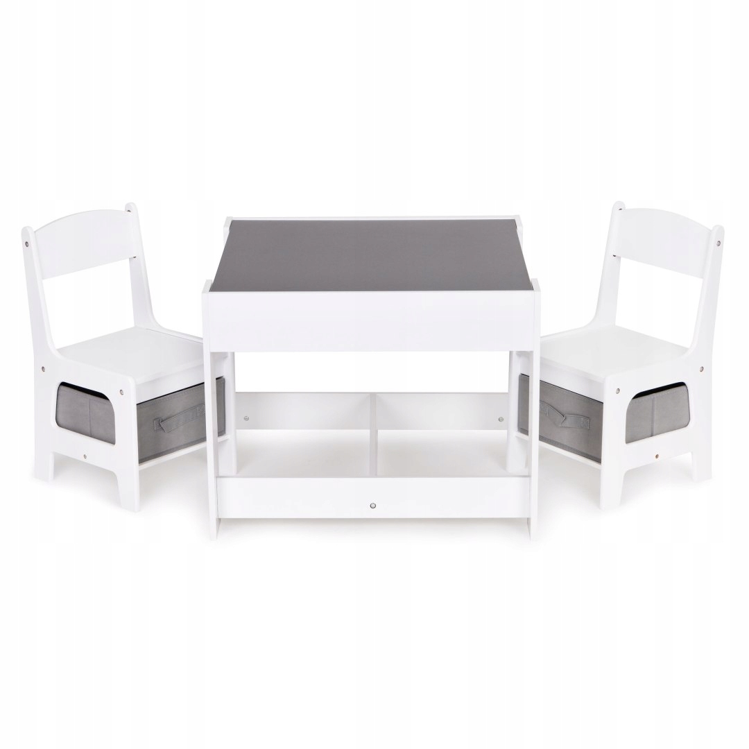 Dětský nábytek dřevěný set stůl 2 židle Ecotoys