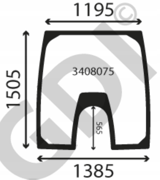 čelní sklo Case 87456379, 253941A4
