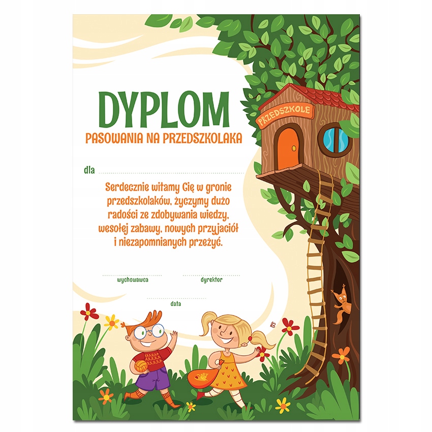 

Dyplom Pasowania Na Przedszkolaka A4