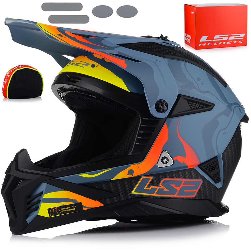 Motocyklová Prilba LS2 MX708 Fast II Wash Dark Lehký Enduro Cross Štvorkolka Atv M