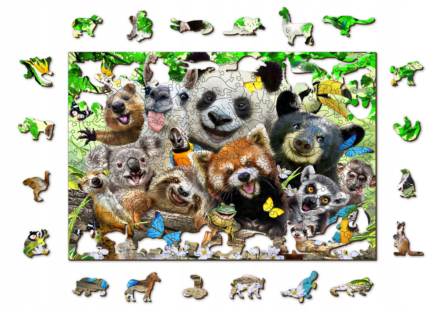 

Drewniane Puzzle 300 elementów Układanka Misie