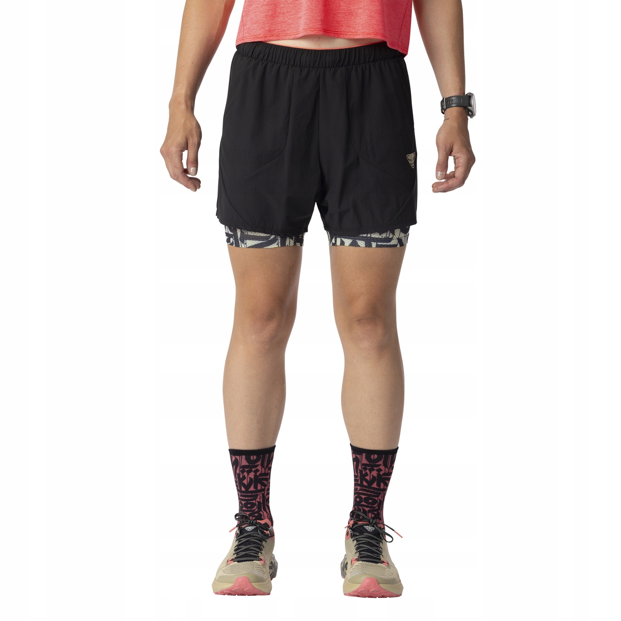 Dynafit Kraťasy Trail 2v1 0912 Black Out Overcast S