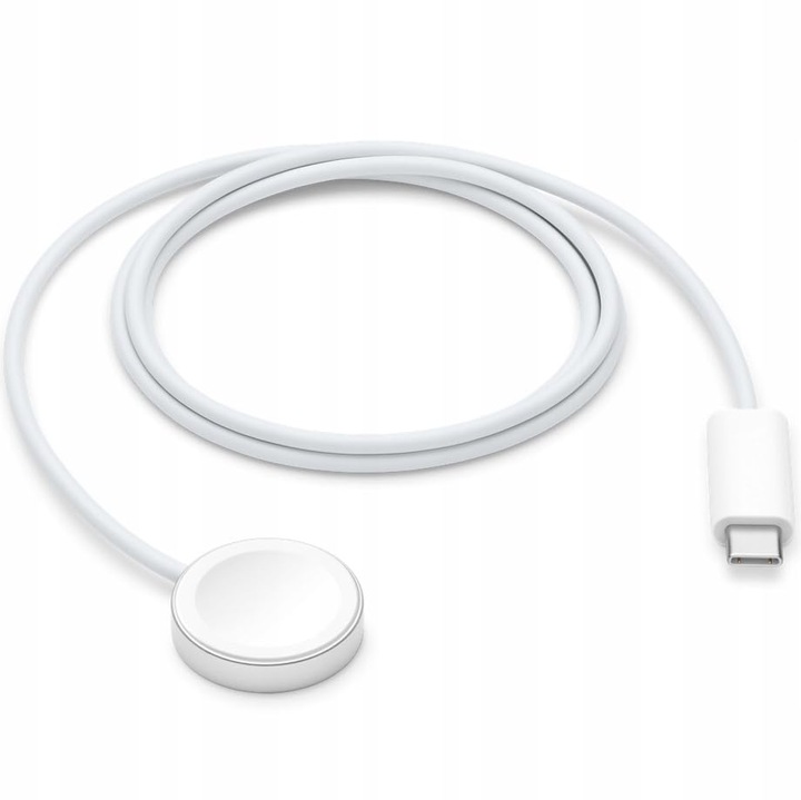 Ładowarka Indukcyjna Kabel Usb C Do Apple Watch 1 2 3 4 5 6 Biała 1metr