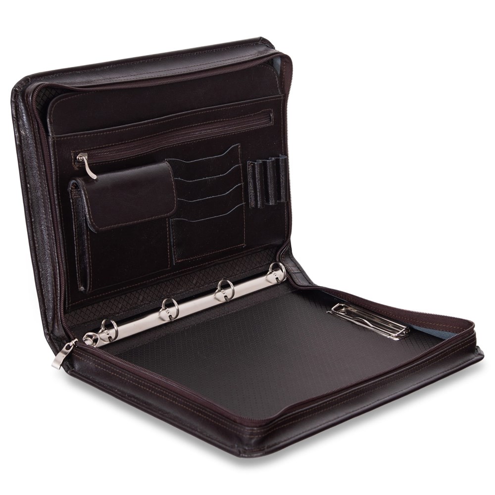 Skórzany biwauar brązowy czekolada aktówka Tizano BWS07