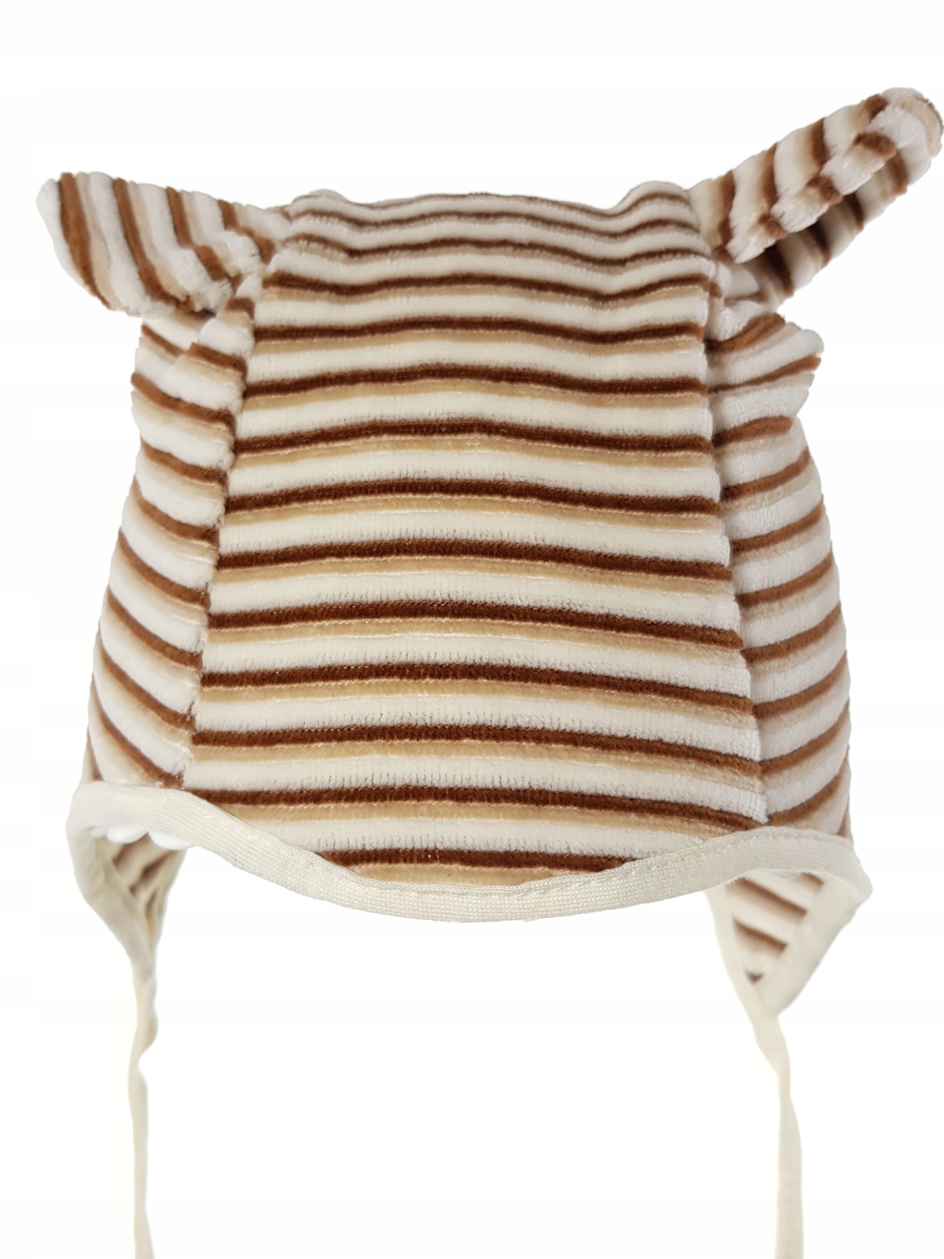 POLSKA CZAPKA MIŚ WELUR WIĄZANA USZKA 0-18MC 15KOL Rozmiar 42-44 cm