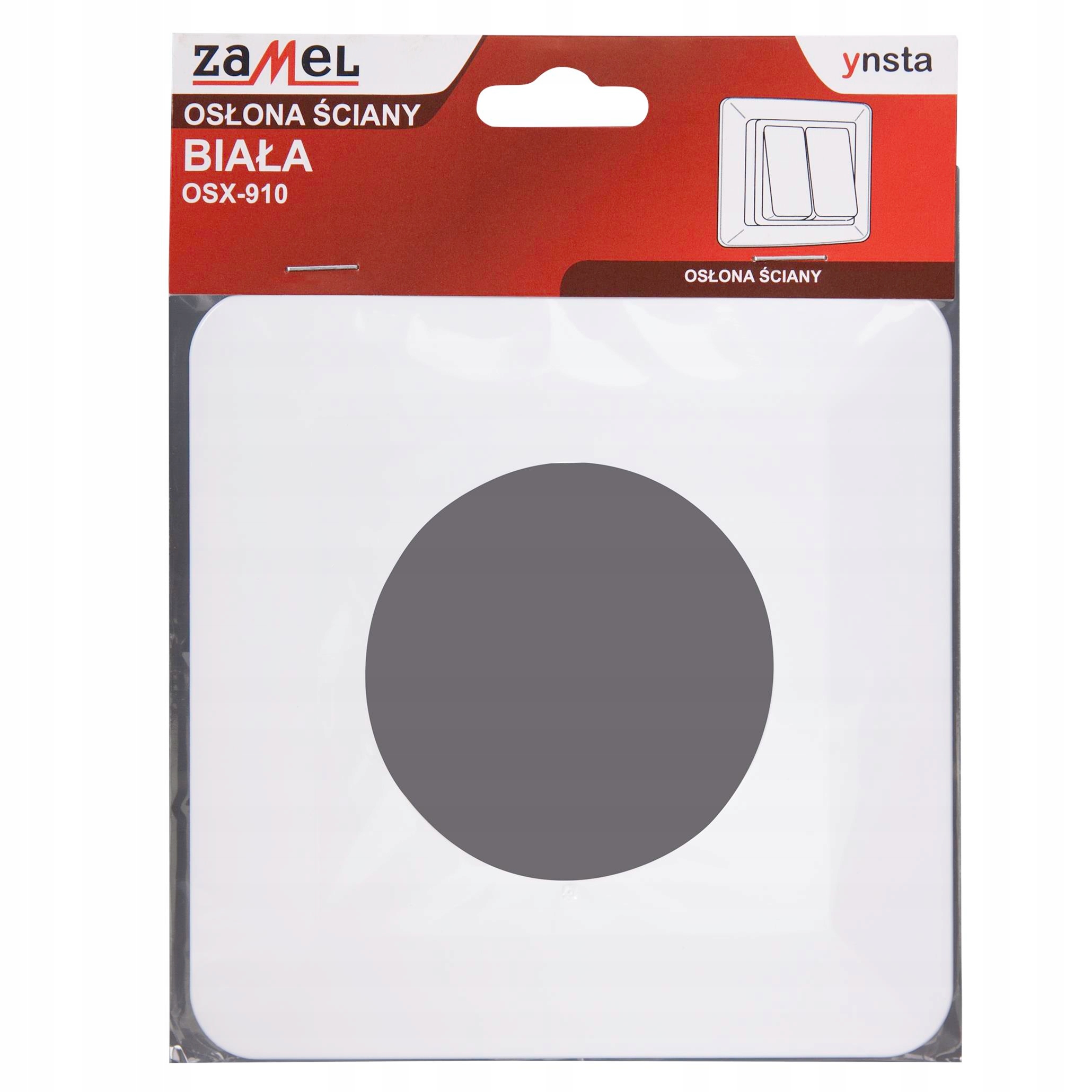 Osłona ściany pod włącznik pojedyncza OSX-910 BIAŁY Kolor biały