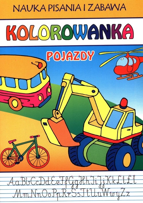 

Nauka pisania i zabawa Pojazdy Kolorowanka