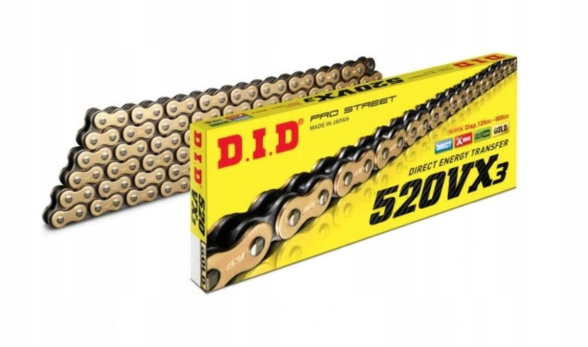 DID 520VX3G&B-130 Hnací Reťazec (130 Článkov) (otvorený Spona) ()