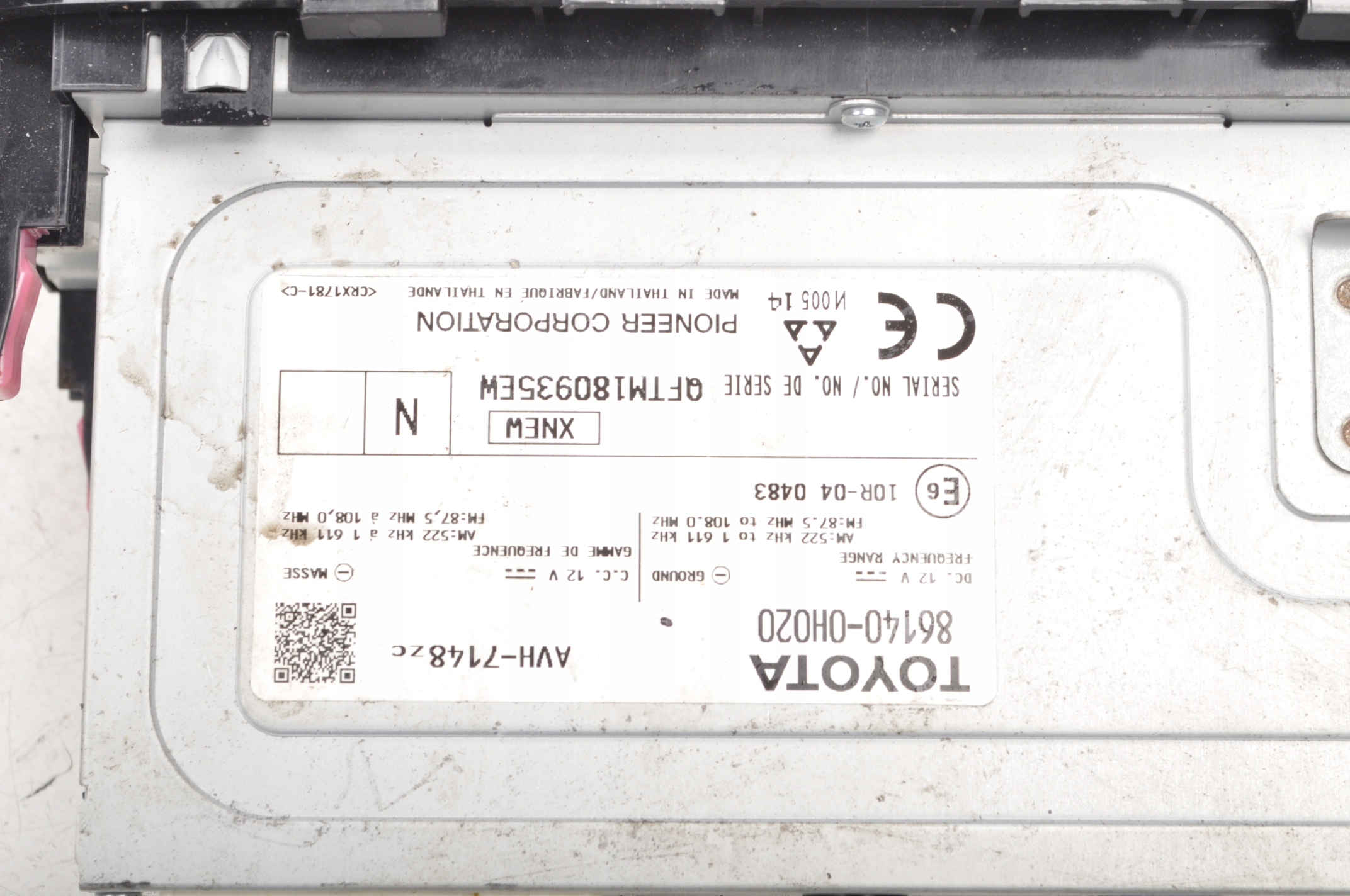 TOYOTA AYGO II RADIO NAWIGACJA 86140 0H020 Part number 86140 0H020