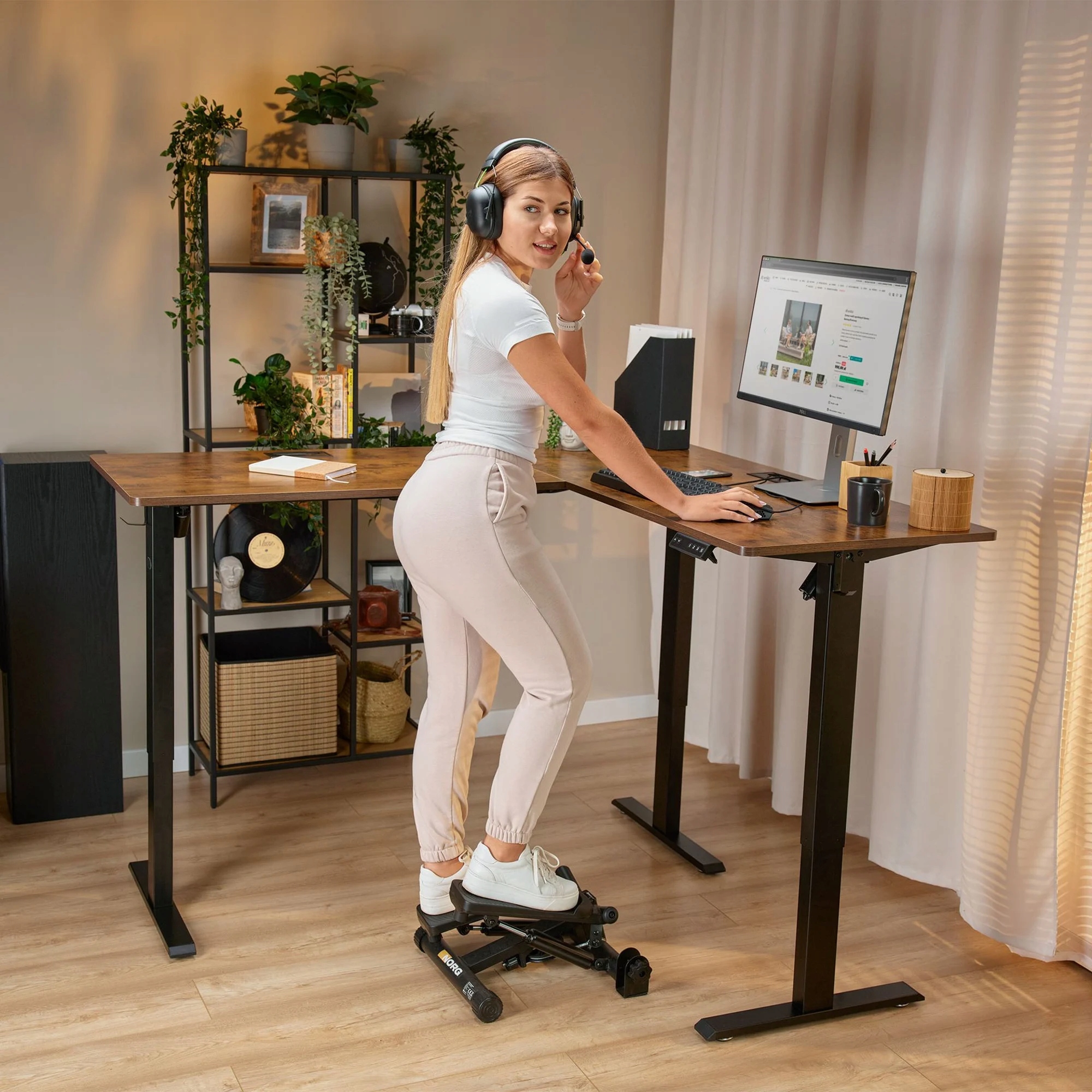 Biurko narożne elektryczne do biura gamingu 2 silniki 160x140cm Montaro Przeznaczenie Biuro Pokój