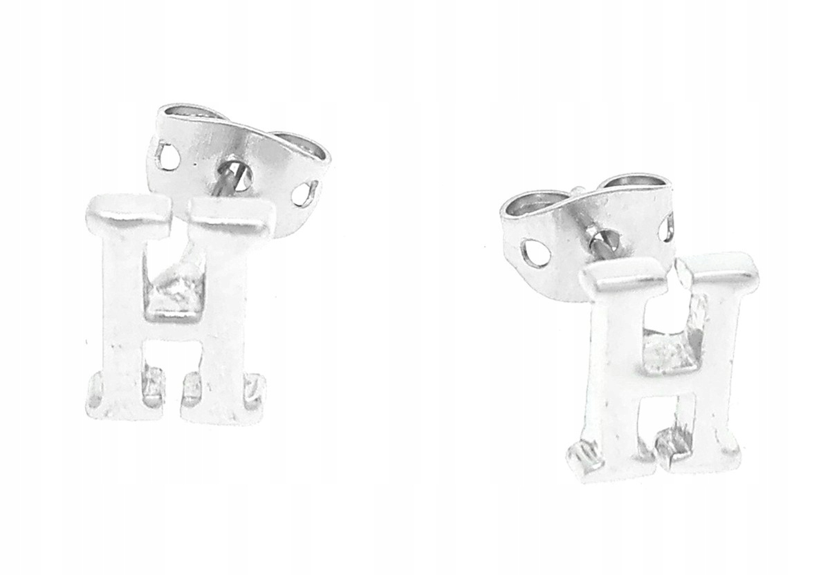 

Kolczyki srebrne literka H