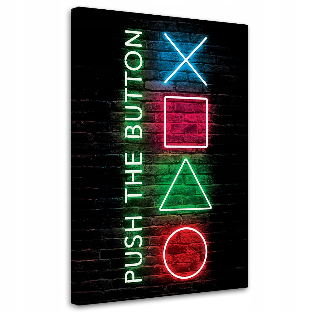 Obraz na plátne, Nápis tlačidiel pre ovládač pre hráčov 80x120