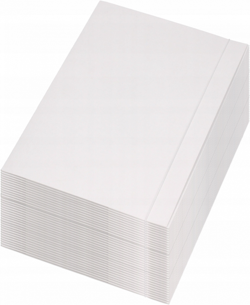 Teczka z Gumką Kartonowa Biała A4 Barbara 250G 100 szt.