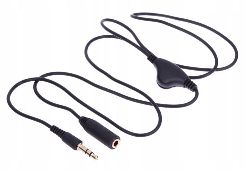 PRZEDŁUŻACZ DO SŁUCHAWEK REGULACJA GŁOŚNOŚCI 1,2m Mikrofon nie
