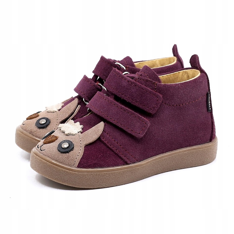 Trzewiki Mrugała Suzie 5180/5-55 alpaca plum na rzepy roz.22