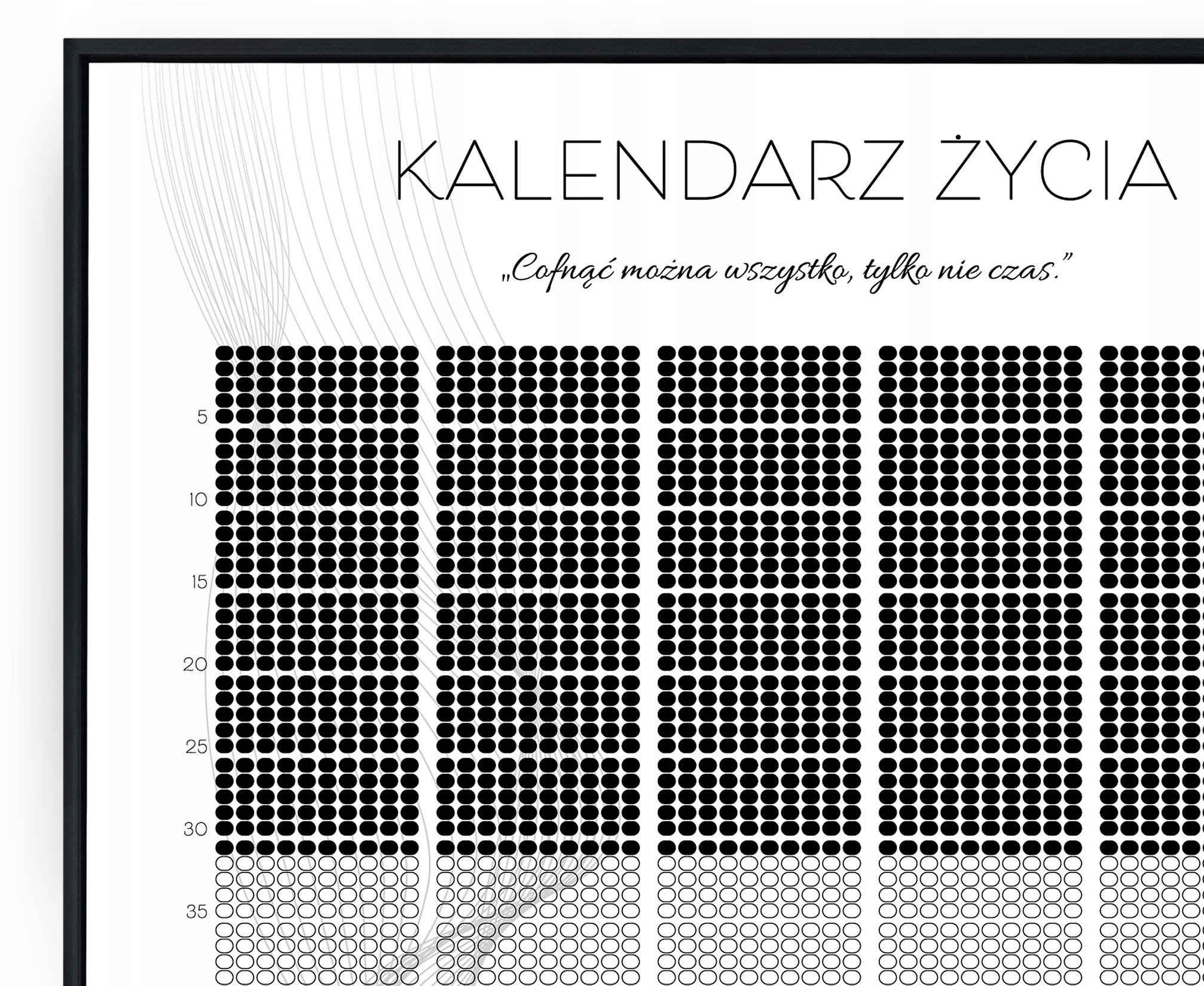 Kalendarz Życia Plakat Personalizuj Prezent 21x30 Wysokość produktu 30 cm