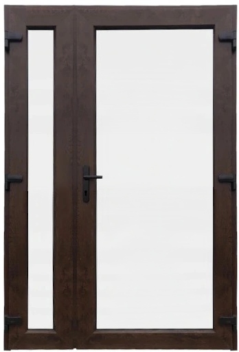 DRZWI ZEWNĘTRZNE PCV DWUSKRZYDŁOWE NA WYMIAR