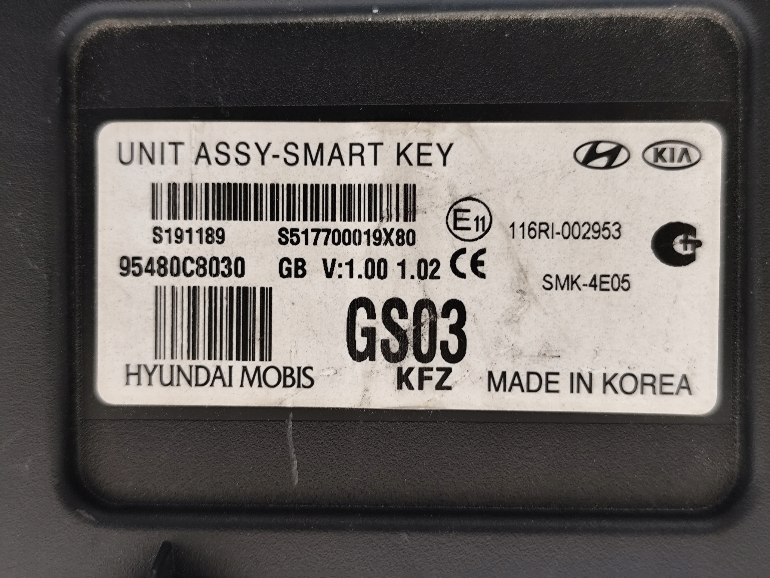 HYUNDAI I20 II 2016R module control unit BCM 95400-C8030