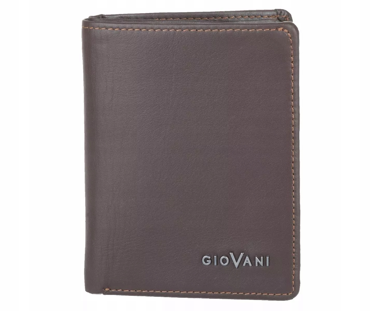 Pánská kožená hnědá peněženka s zapínáním Carlo Giovani, prostorná