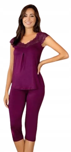 Pohodlné Pyžamo Z Viskózy, Elastická Krajka, Viskózové Pyžamo S Krajkou XXL