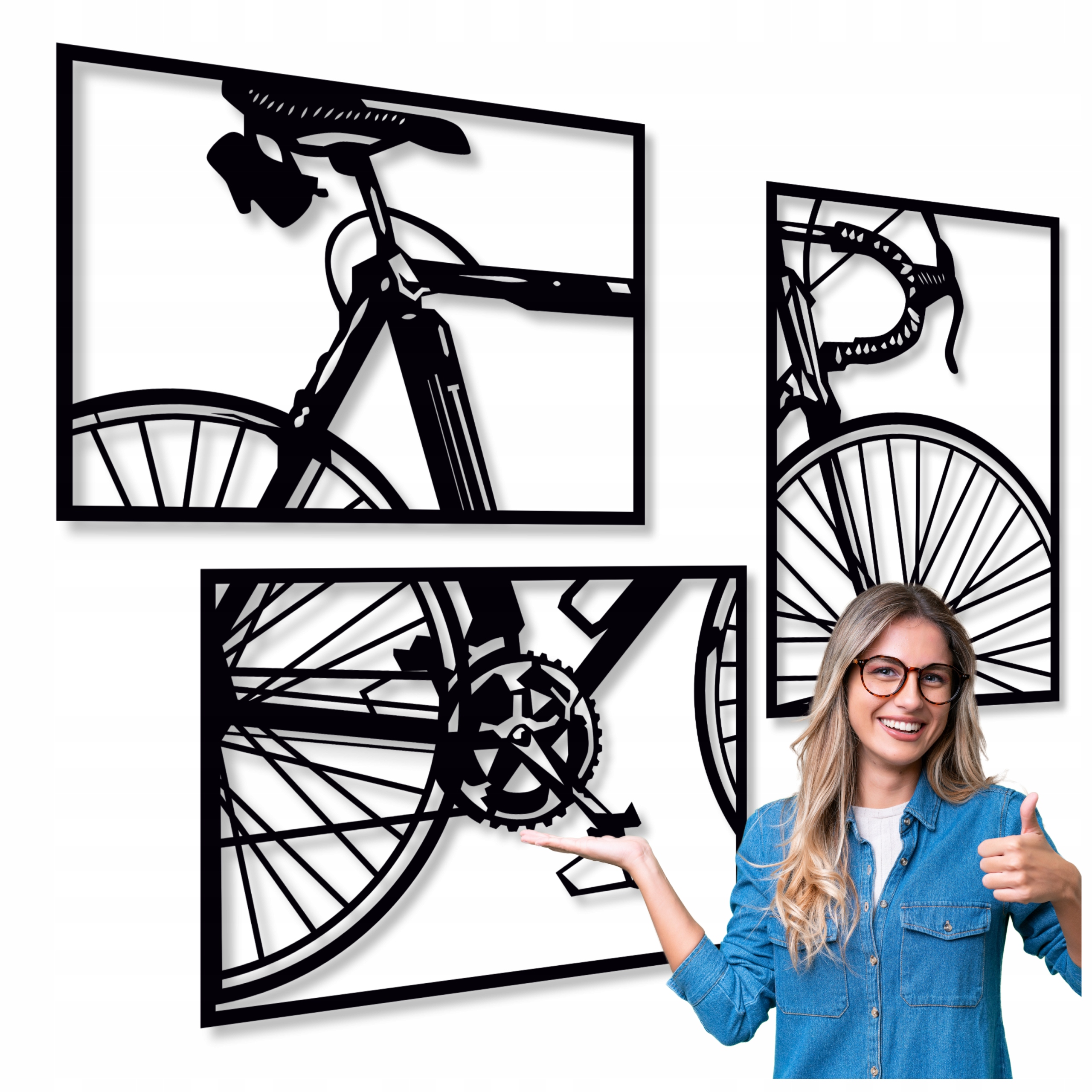 Ažurová Nástěnná Dekorace 110 cm Panel Ze Dřeva XL Velký Obraz Ažurové Kolo